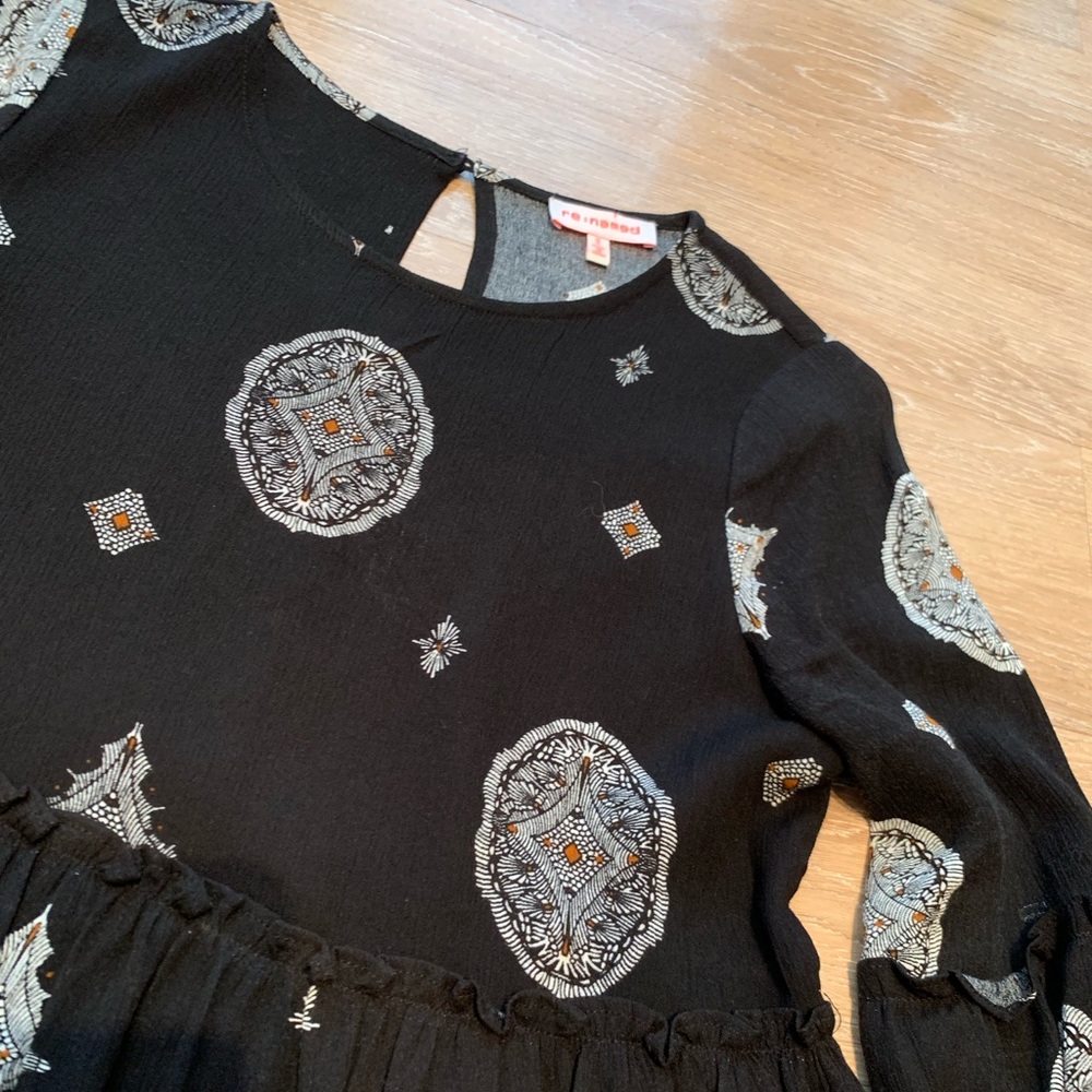 Boho Festival Aztec Tribal Babydoll Dress Small - Picture 3 of 8